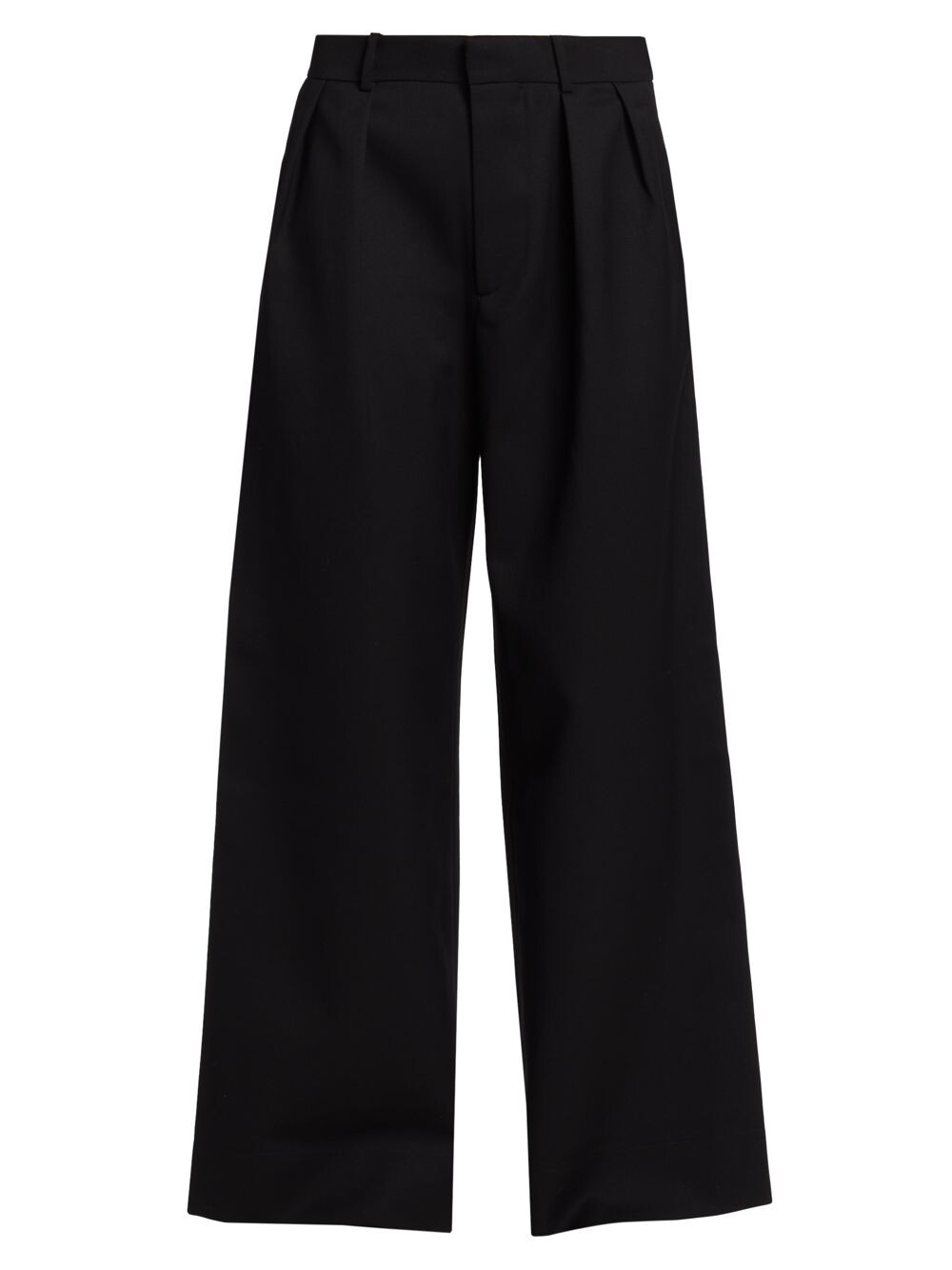 

Широкие брюки из натуральной шерсти WARDROBE.NYC, черный