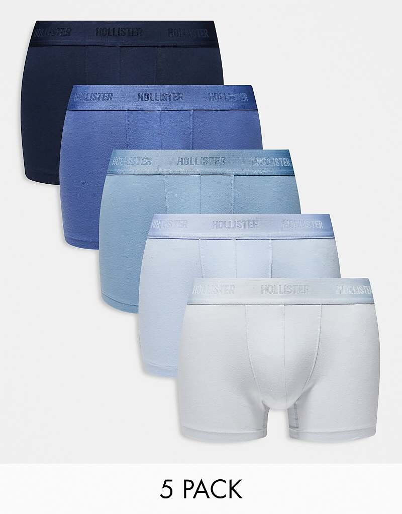 

Hollister – Комплект из 5 пар боксеров синего цвета