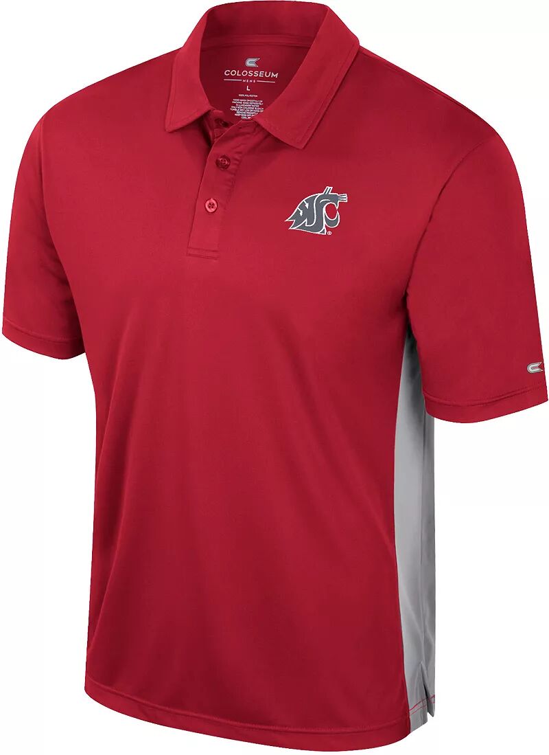 Colosseum Мужская футболка-поло Crimson Washington State Cougars