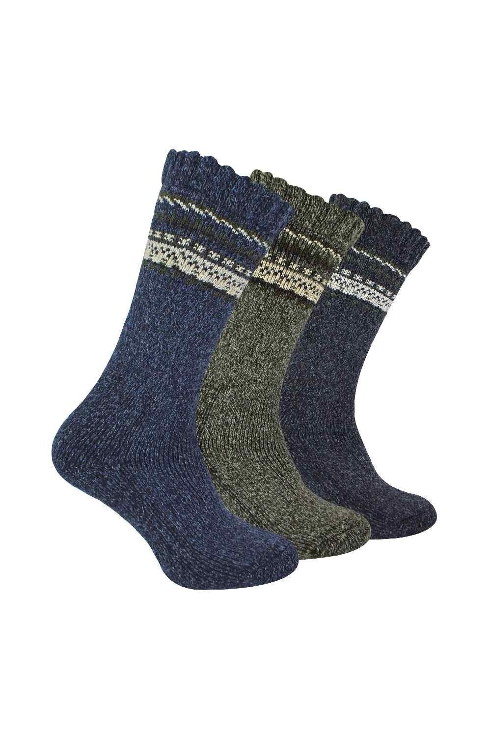 

3 пары толстых носков из мериносовой шерсти | Уличные теплые носки-ботинки Sock Snob, мультиколор