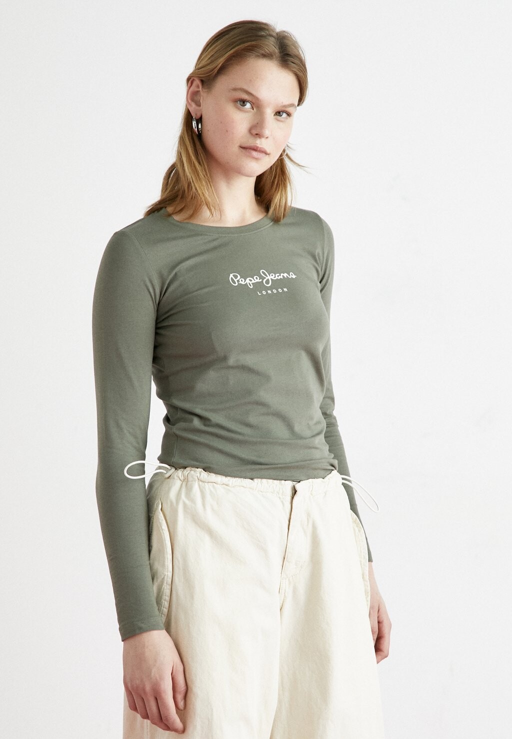 

Футболка с длинным рукавом New Virginia Pepe Jeans, цвет olivine green