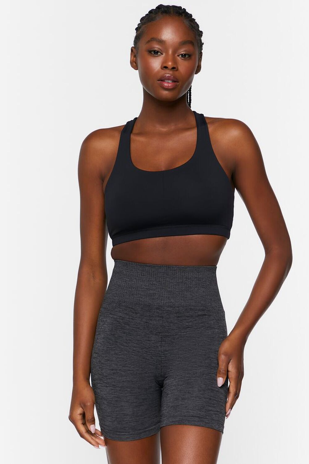 

Бесшовные байкерские шорты Active Space Dye Forever 21, черный