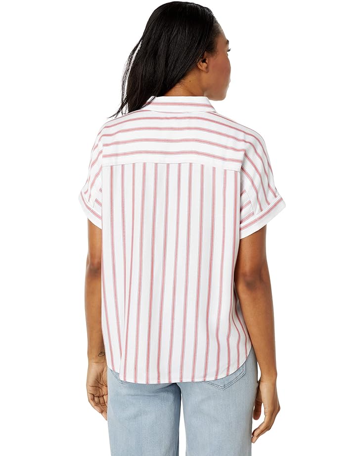 цена Рубашка Tommy Hilfiger Short Sleeve Shirt, цвет Stapler Stripe/Red Multi