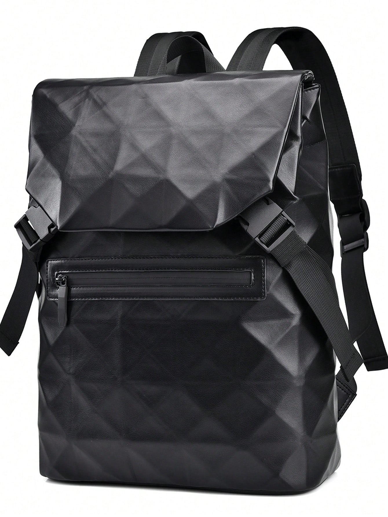 Рюкзак с ромбовидным узором для мужчин, черный рюкзак мужской нейлоновый многофункциональный большой емкости