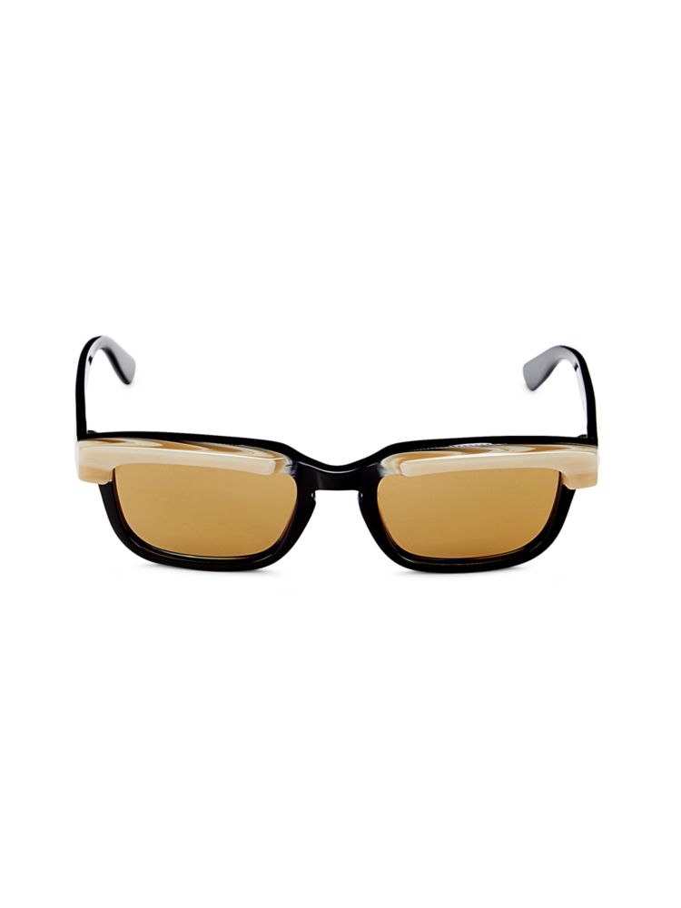 Прямоугольные солнцезащитные очки 54MM Gucci, черный diameter 54mm