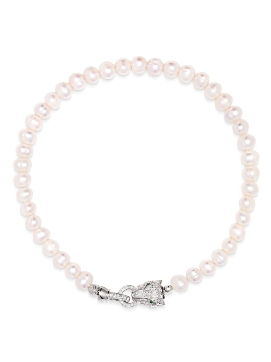 

Чокер с кристаллами и жемчугом Nialaya Jewelry, белый
