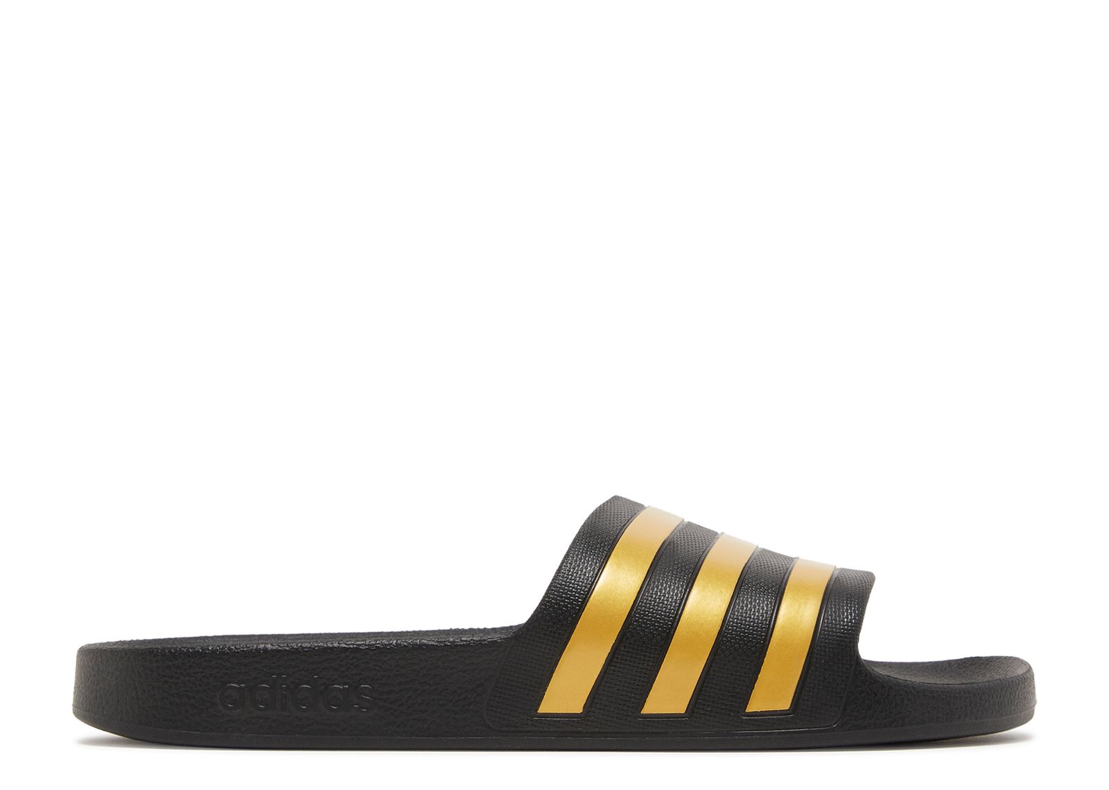 

Кроссовки adidas Adilette Aqua Slides 'Black Gold Metallic', черный, Черный;белый