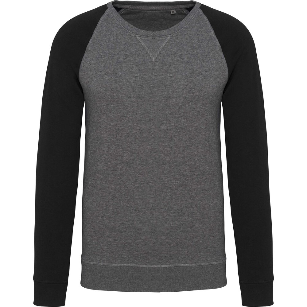 

Толстовка Kariban Round Neck Bicolore Manches Raglan, серый