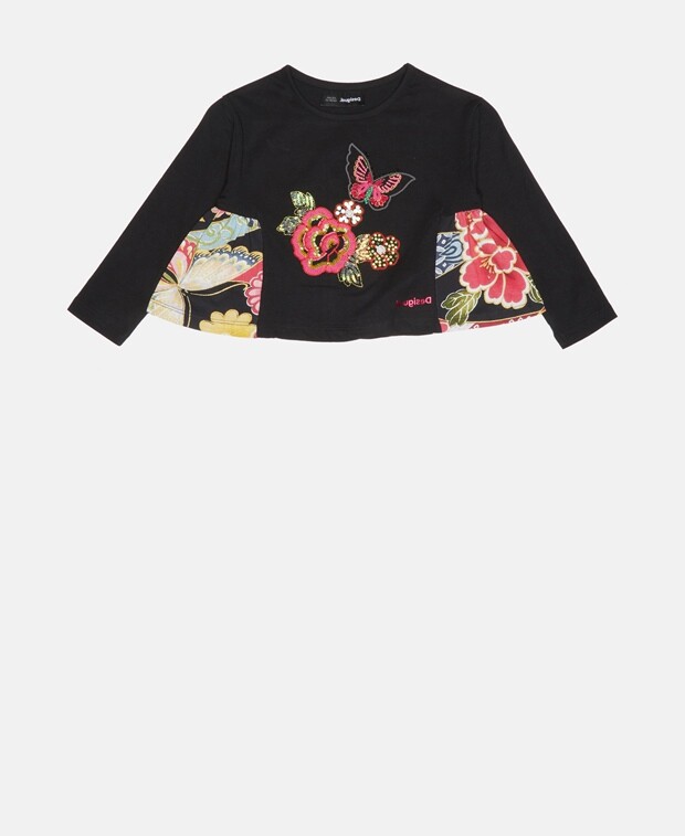 

Топ с длинными рукавами Desigual, черный