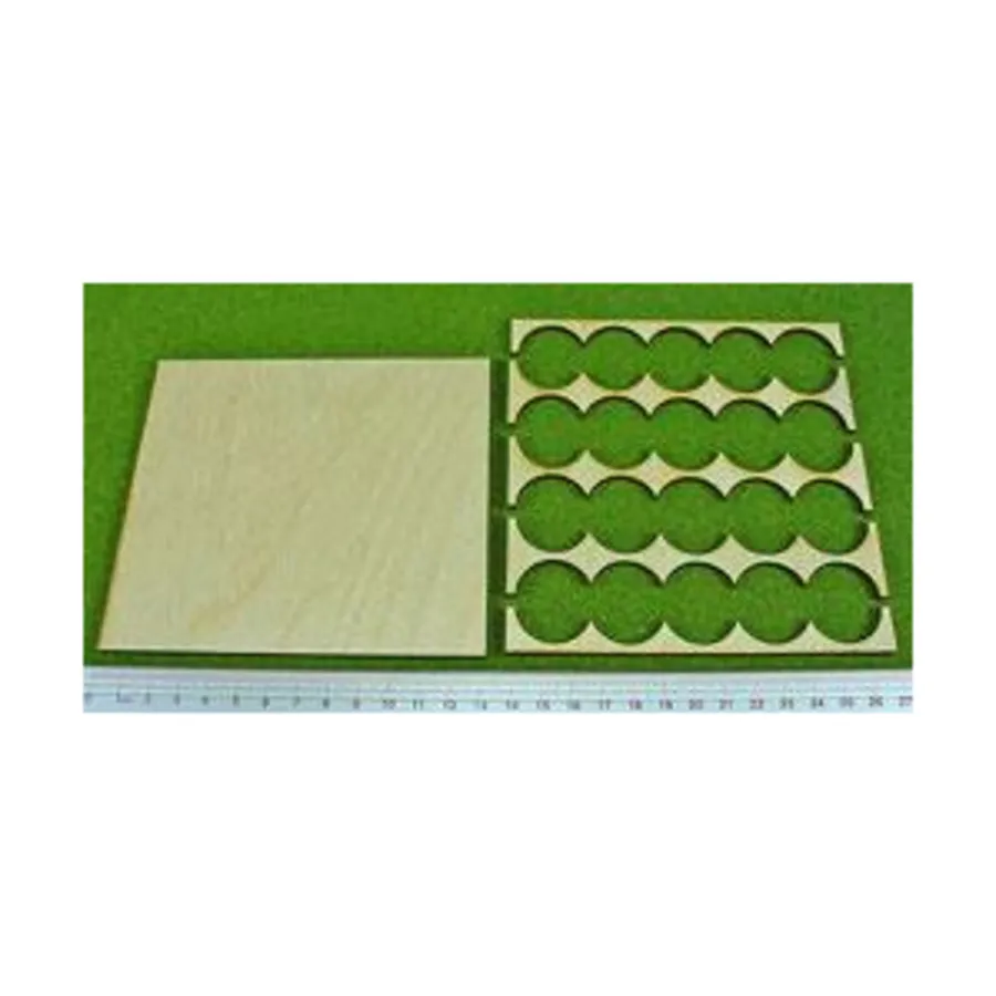 

Поднос для рангов - форма 5x4, основания 25 мм, Miniature Movement Trays - Rank (Litko Aerosystems)