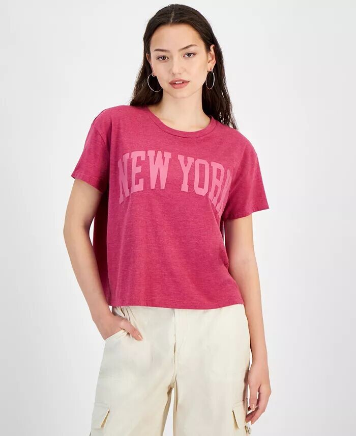 

Футболка с графическим принтом New York для юниоров Grayson Threads, The Label, красный