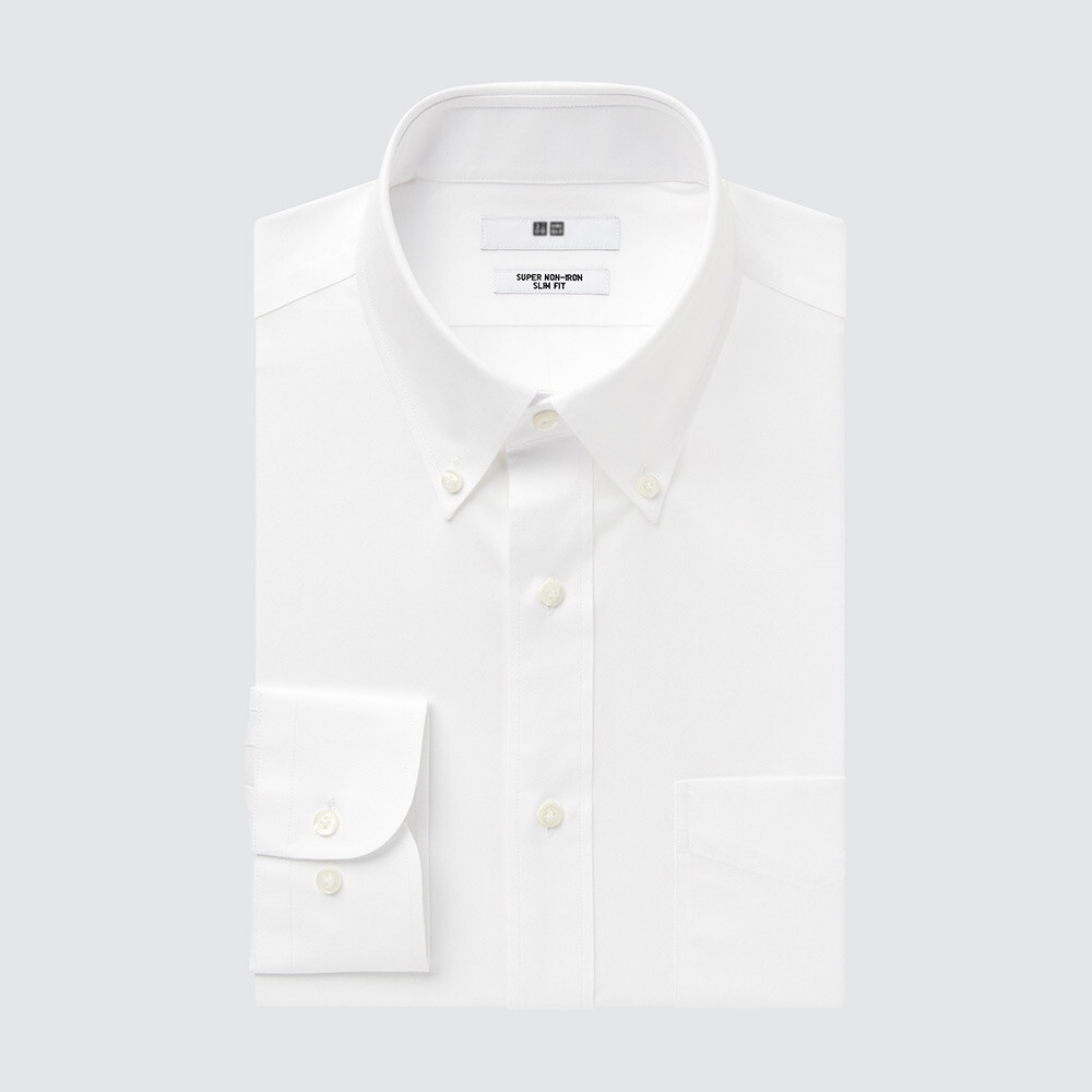 

Мужская рубашка Uniqlo с длинным рукавом, белый