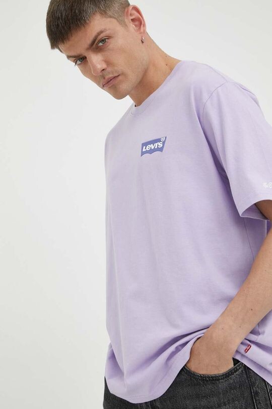 

Хлопковая футболка Levi's, фиолетовый