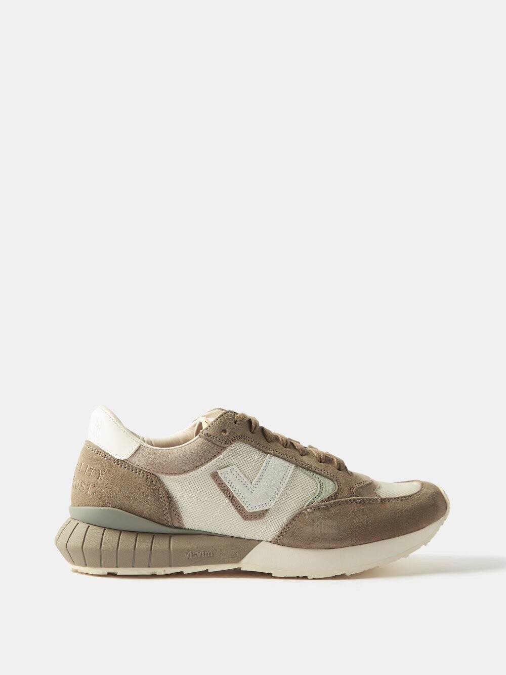 

Кроссовки dunand из нубука Visvim, зеленый