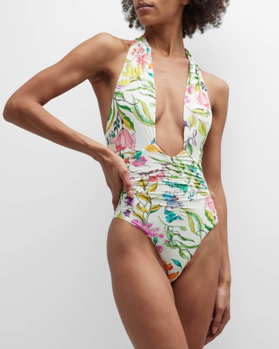 

Цельный купальник Celine с рюшами PQ Swim, Коричневый