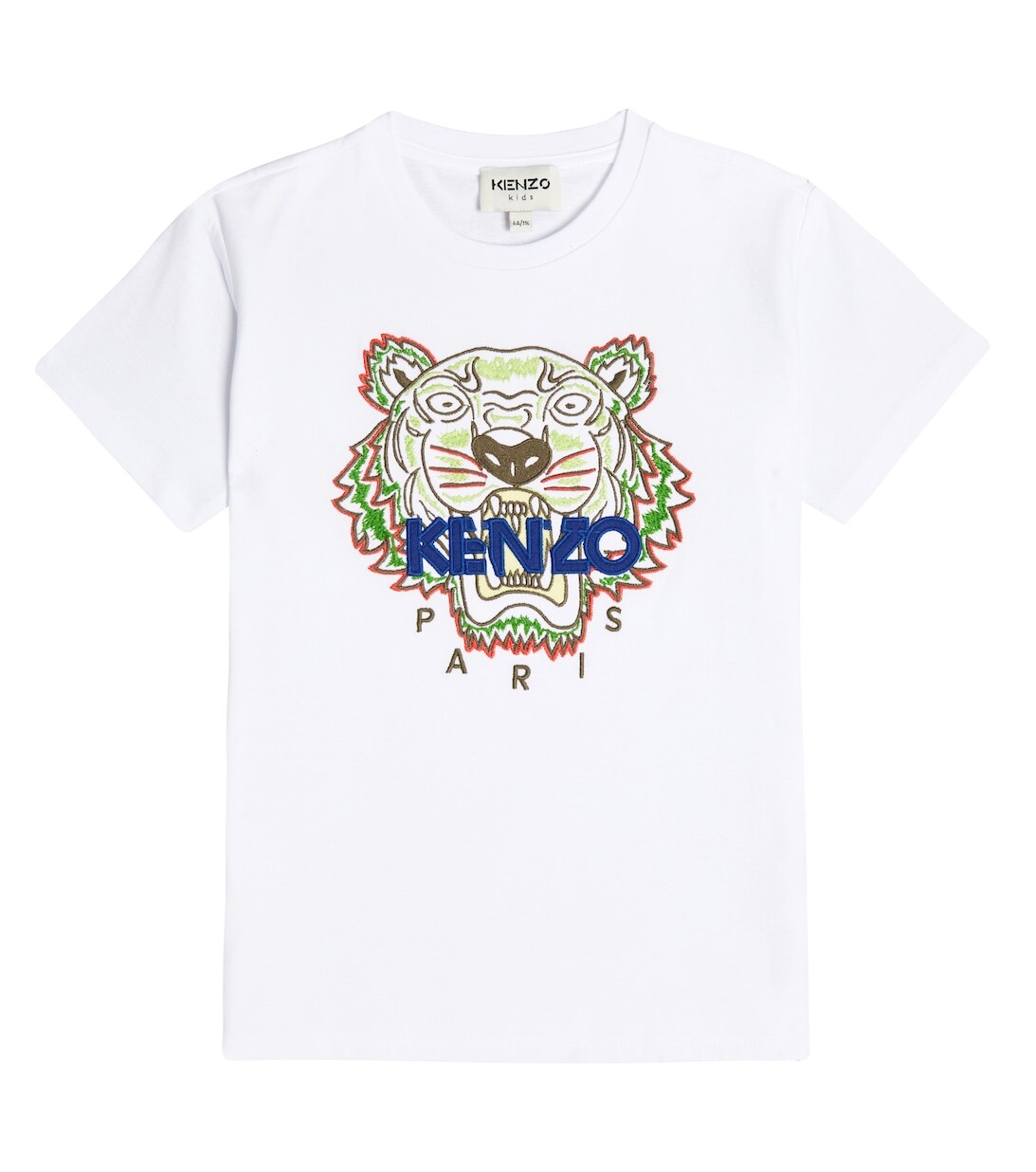 

Футболка из хлопкового джерси с вышивкой Kenzo, белый