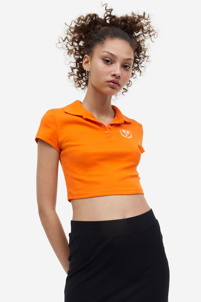 Рубашка поло H&M, оранжевый