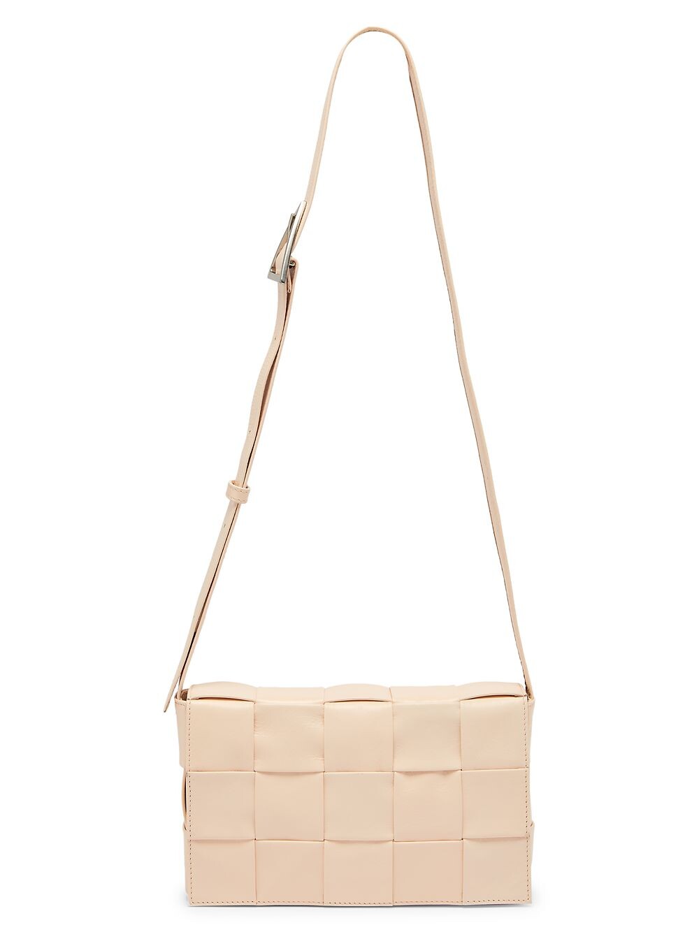 

Кожаная сумка через плечо Borsa Intrecciato Bottega Veneta, серебряный