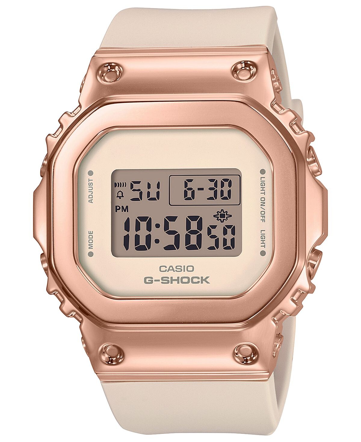 

Женские цифровые часы с румяным ремешком из смолы, 38 мм G-Shock
