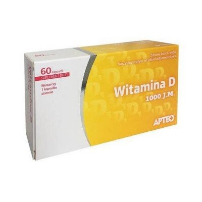 

Apteo, Витамин D 1000 МЕ, 60 капс.