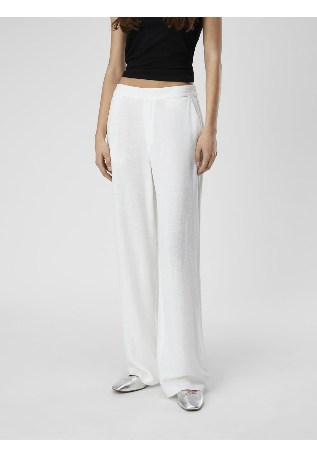

Брюки JSANNE ALINE WIDE NOOS Object, крем
