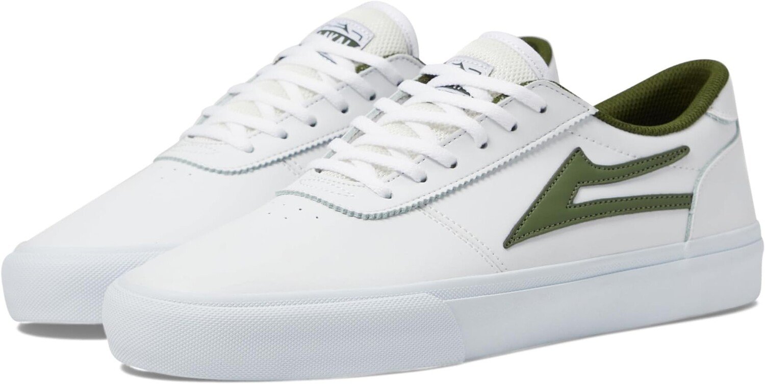 Кроссовки Manchester Lakai, цвет White/Olive Leather кроссовки lakai atlantic цвет white burgundy leather