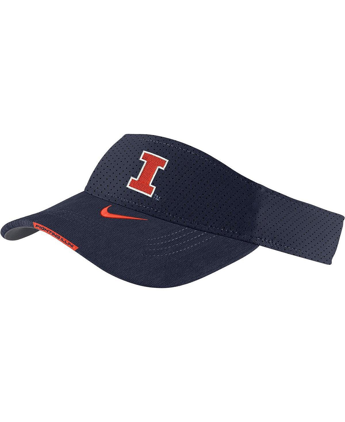 Мужские темно-синие кроссовки Illinois Fighting Illini 2023 с регулируемым козырьком Sideline Performance Nike мужская темно синяя рубашка поло illinois fighting illini 2023 sideline coaches performance nike