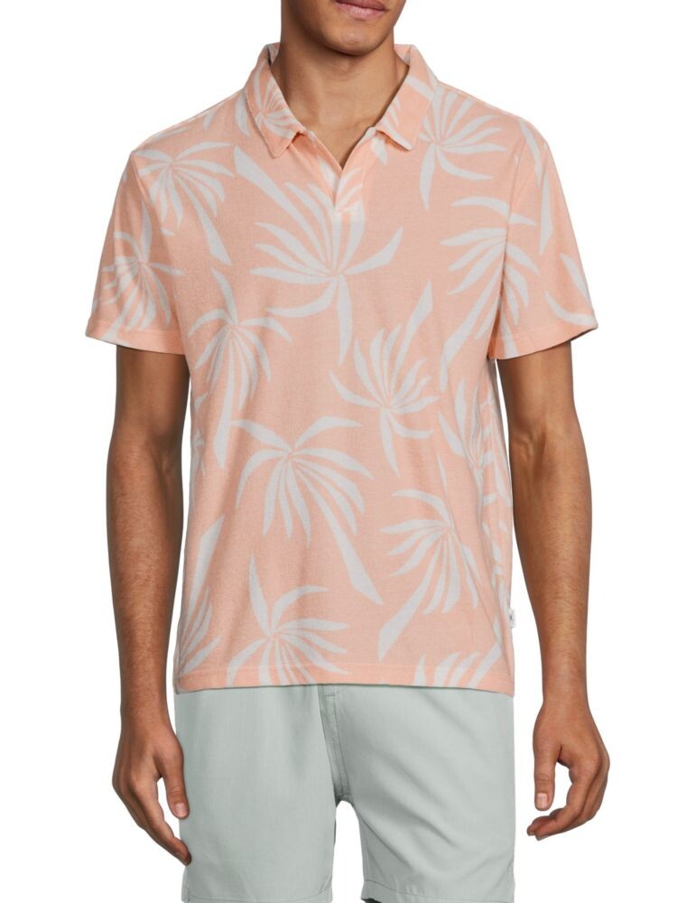 

Поло из махровой ткани Johnny Collar Palm Tree Vintage Summer, цвет Peach