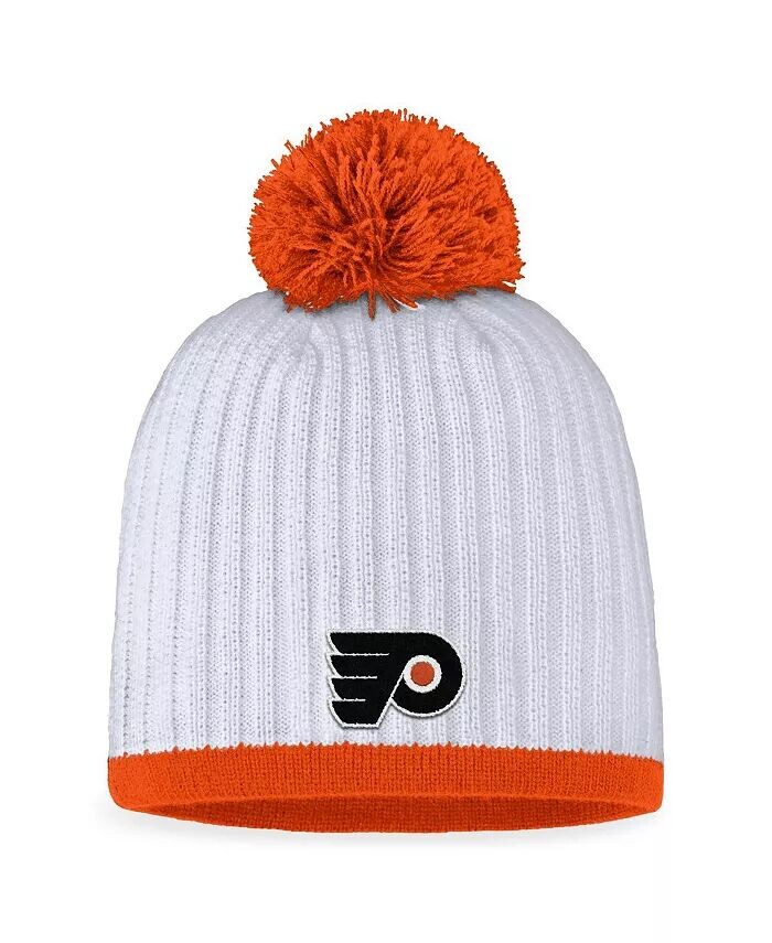 

Женская бело-черная вязаная шапка с помпоном для команды Philadelphia Flyers 2024 NHL Stadium Series Fanatics, черный