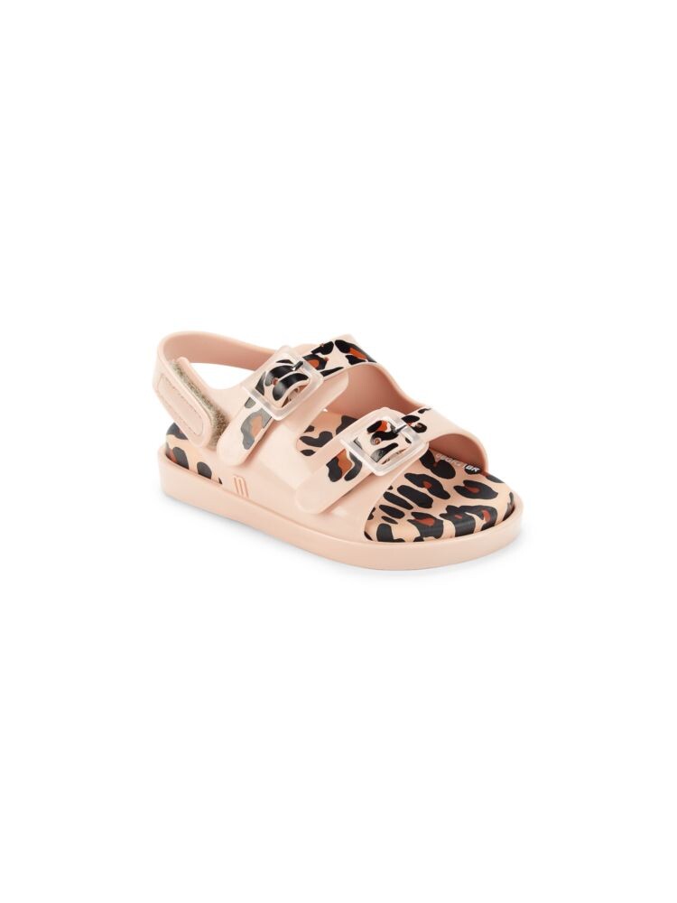 Сандалии Girl's Wide II с леопардовым принтом Mini Melissa, цвет Pink Brown