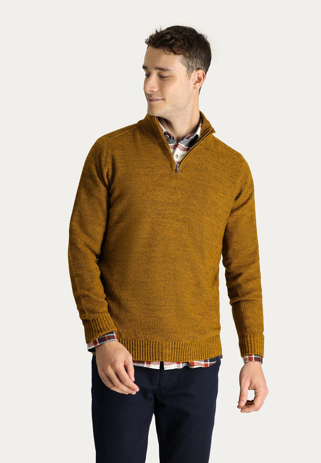 

Вязаный свитер VIERTEL-REISSVERSCHLUSS REGULAR FIT Kigili, цвет mustard