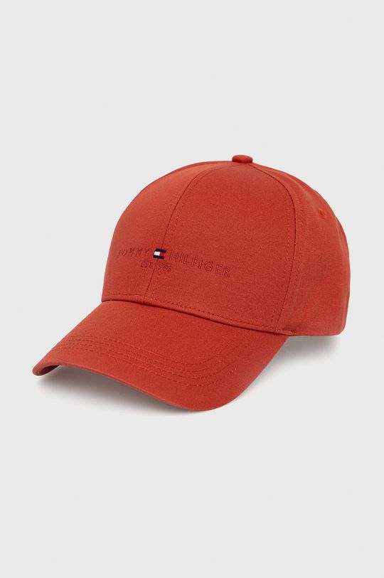 Хлопчатобумажная шапка Tommy Hilfiger, красный
