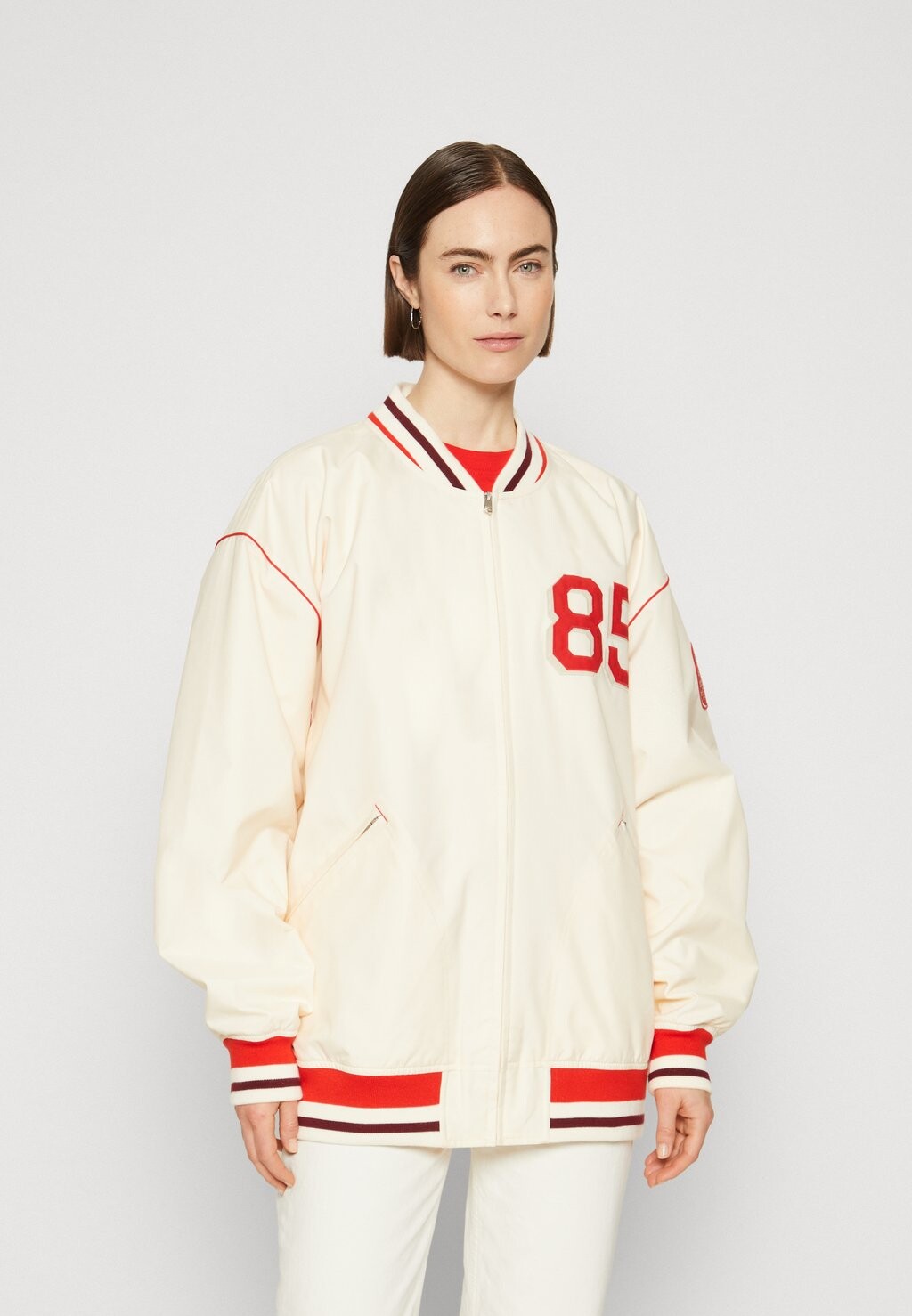 

Куртка-бомбер OVERSIZED BASEBALL JACKET Tommy Hilfiger, кремовый