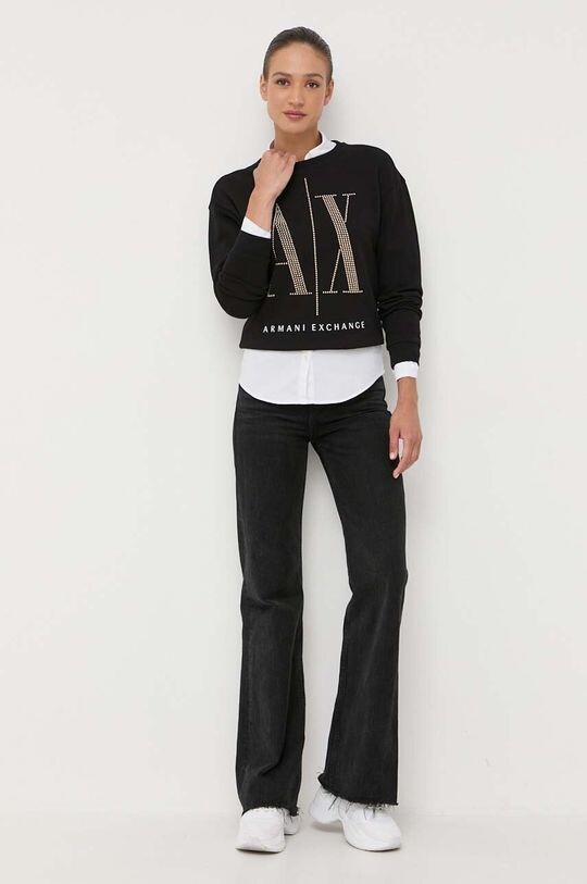 

Толстовка из хлопка Armani Exchange, черный