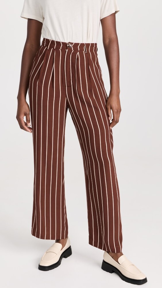 

Брюки KITRI Edith Pinstripe, мокка