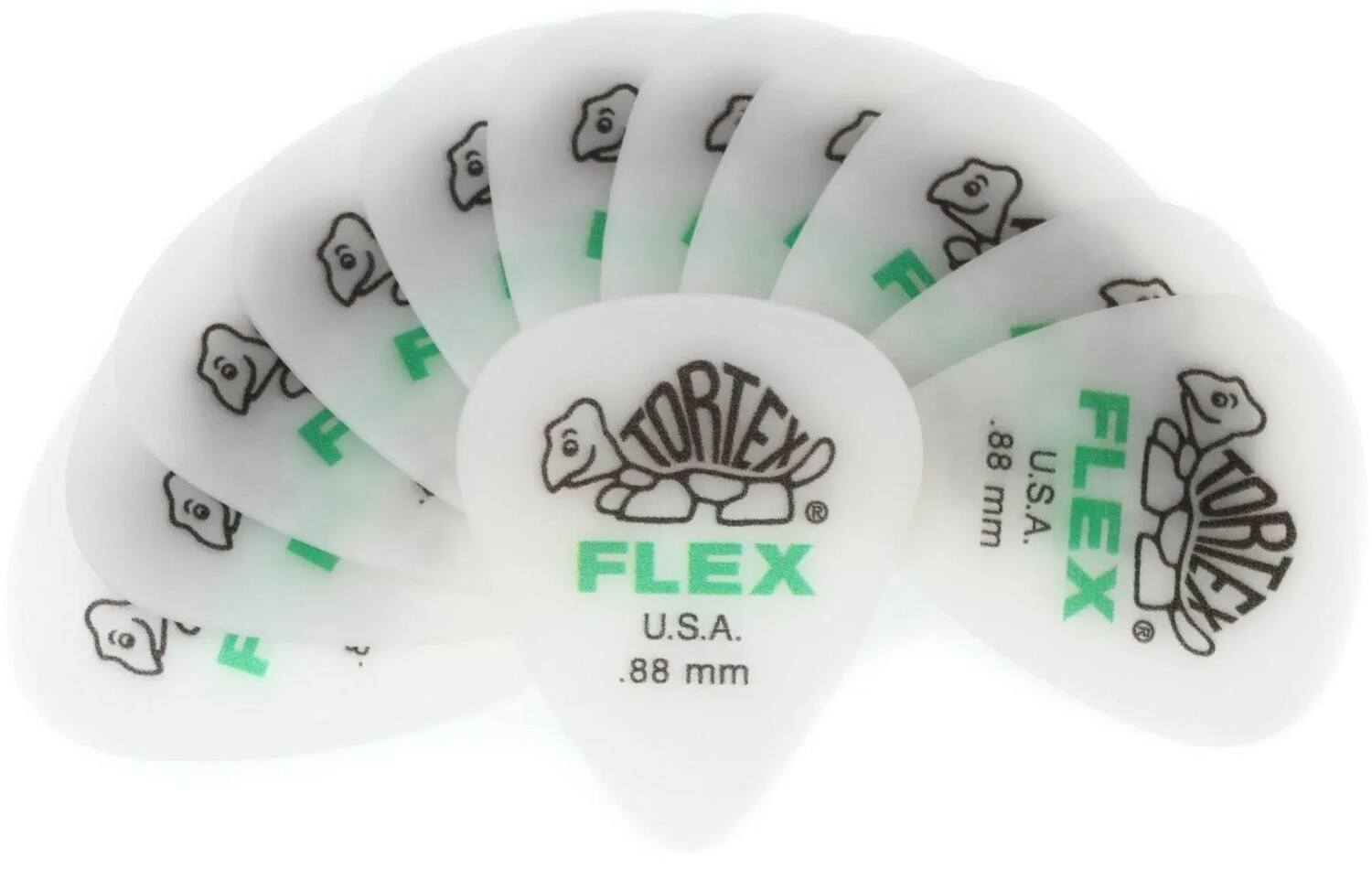 

Стандартные медиаторы Dunlop Tortex Flex — белые, 0,88 мм (12 шт.)
