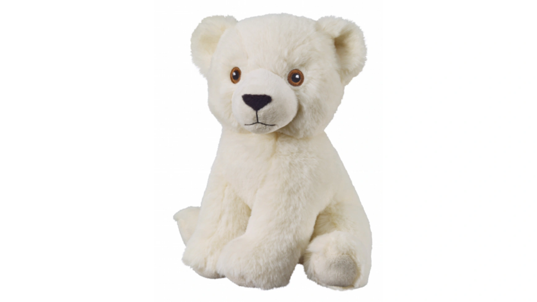 Bauer Eco-Line- I LIKE MY PLANET Сидящий белый медведь 20см плюшевая игрушка белый медвежонок h