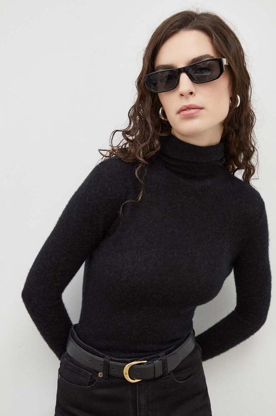 Американский винтажный шерстяной свитер American Vintage, черный свитер йокабурн american vintage экрю