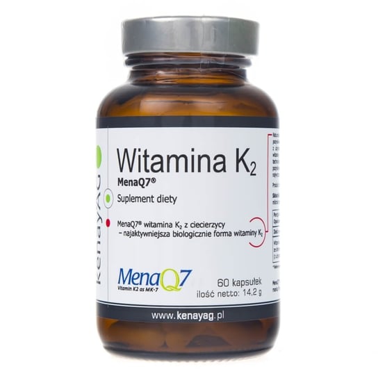 Витамин К2 Mena Q7 из нута Kenay, 60 капсул