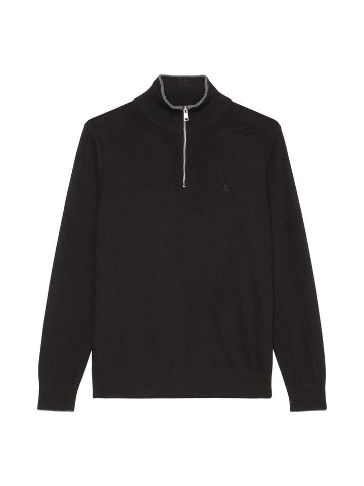 

Пуловер Marc O'Polo Troyer regular fit, черный