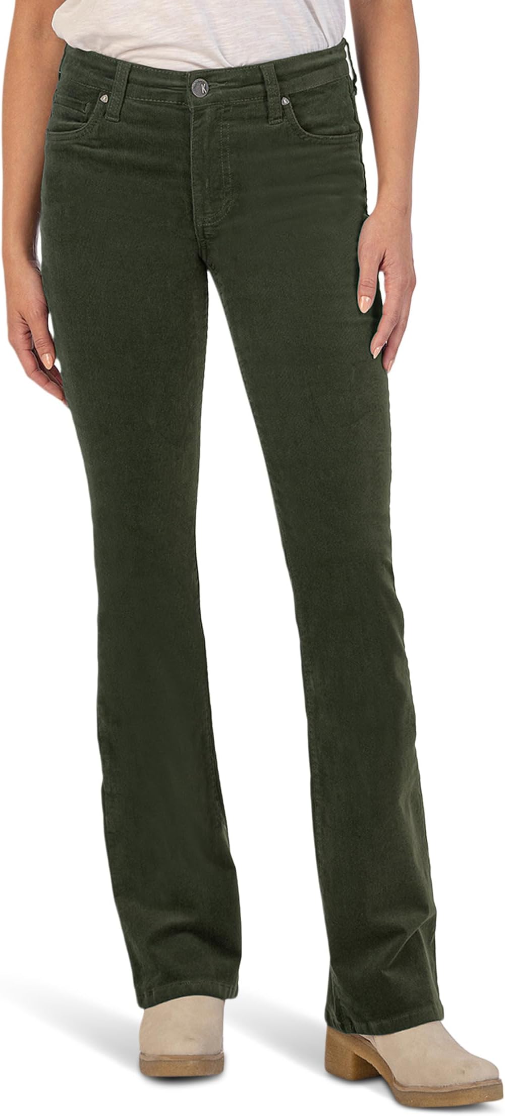 

Брюки Natalie Corduroy Bootcut KUT from the Kloth, цвет Moss