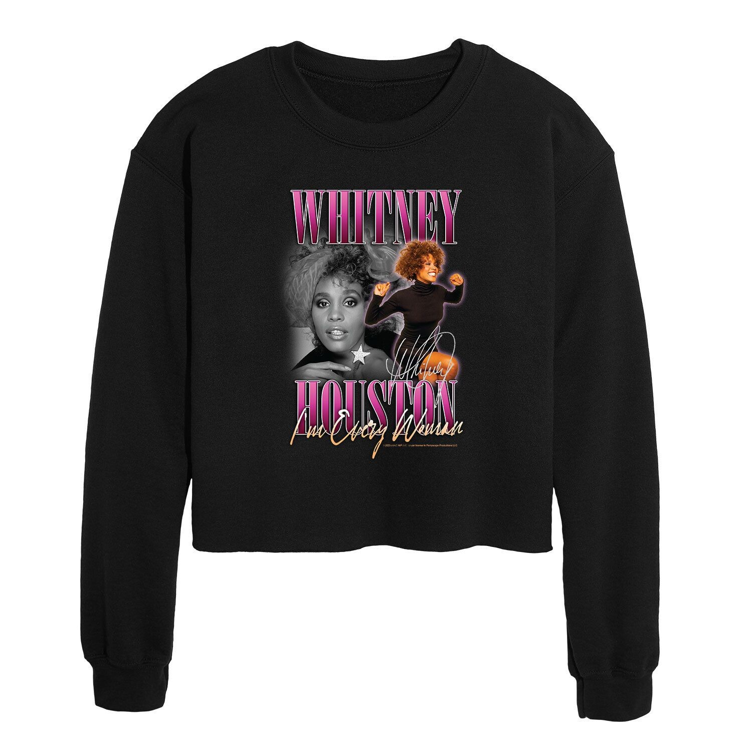 

Укороченный свитшот для юниоров Whitney Houston Licensed Character, черный