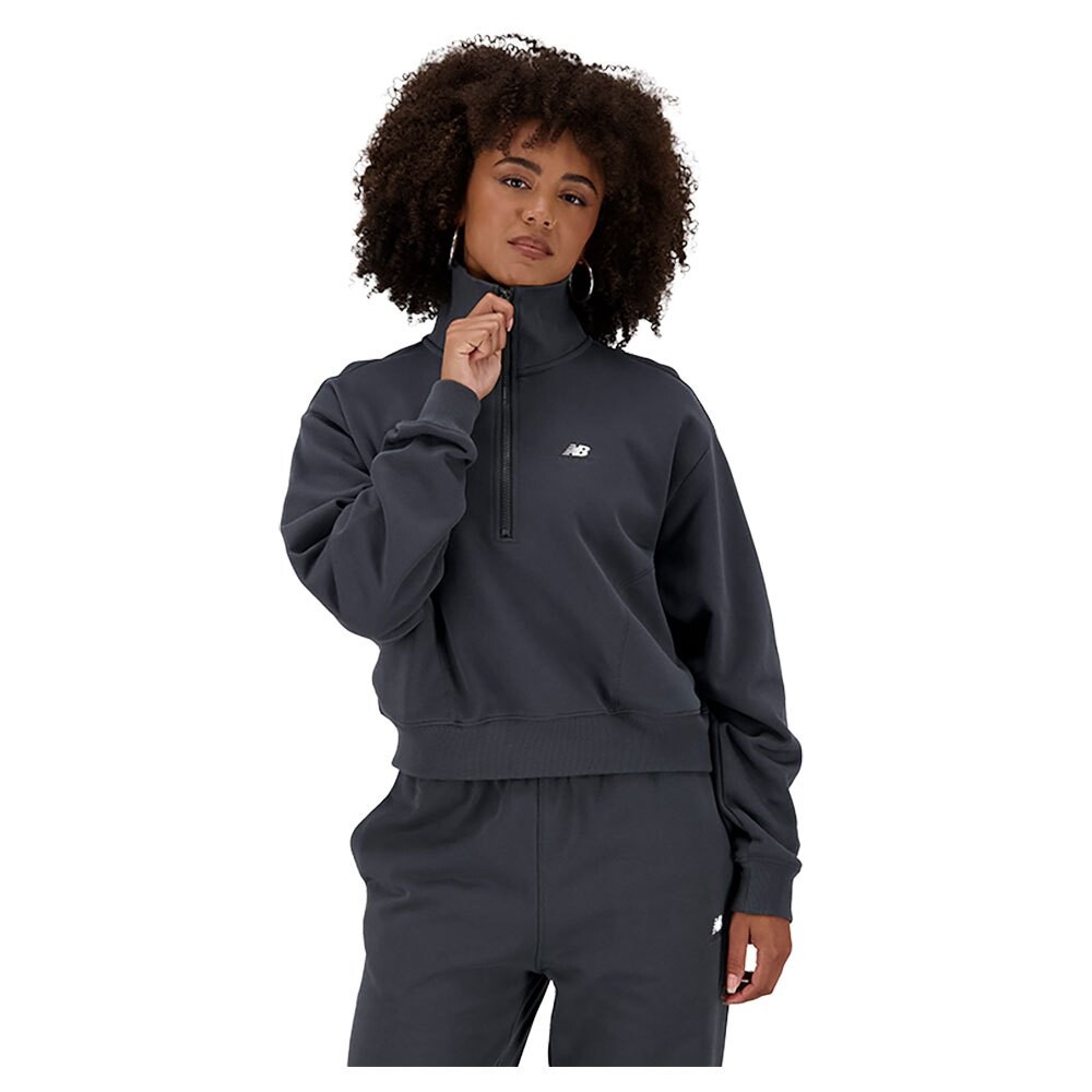 

Толстовка New Balance Athletics Remastered French Terry Half Zip, черный