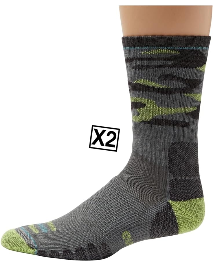 

Носки Eurosock Camo Trek Crew Medium Weight 2-Pack, цвет Slate