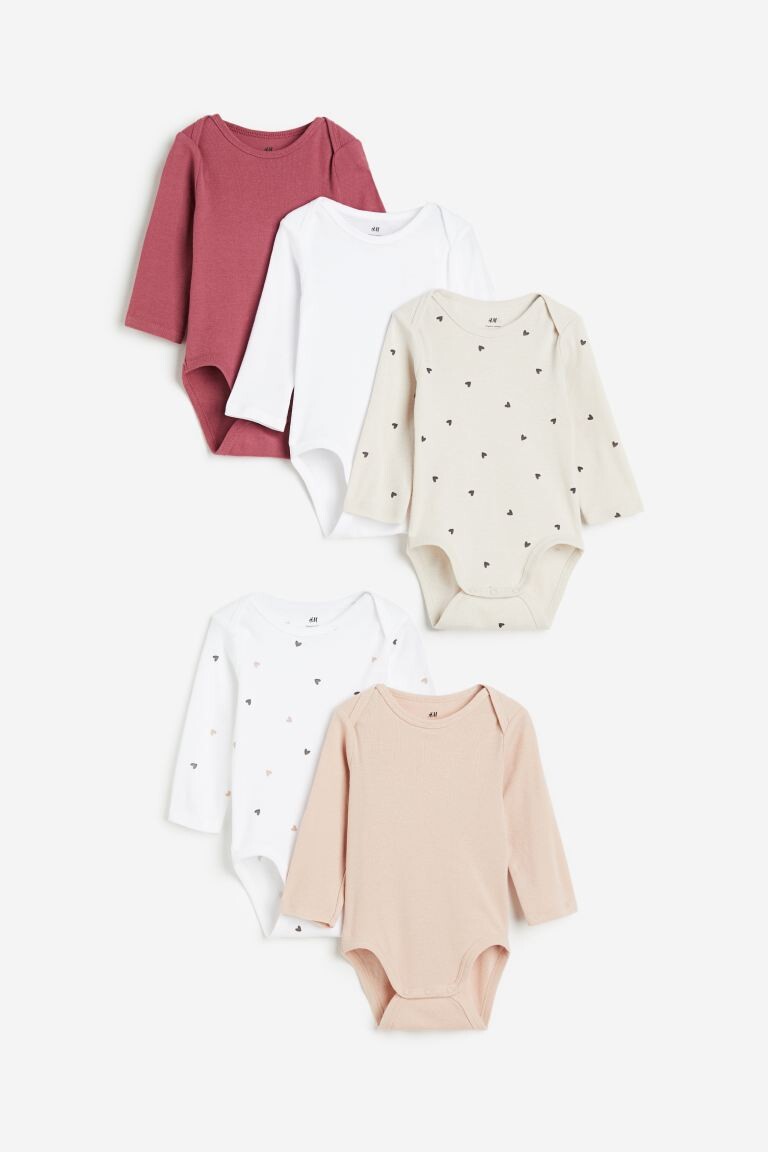 

Набор из 5 боди с длинными рукавами H&M