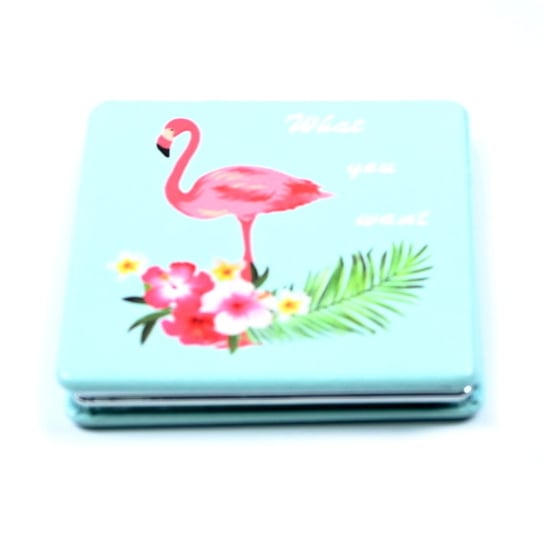 Складное карманное зеркало Flamingo, разные цвета, Midex, синий цена и фото