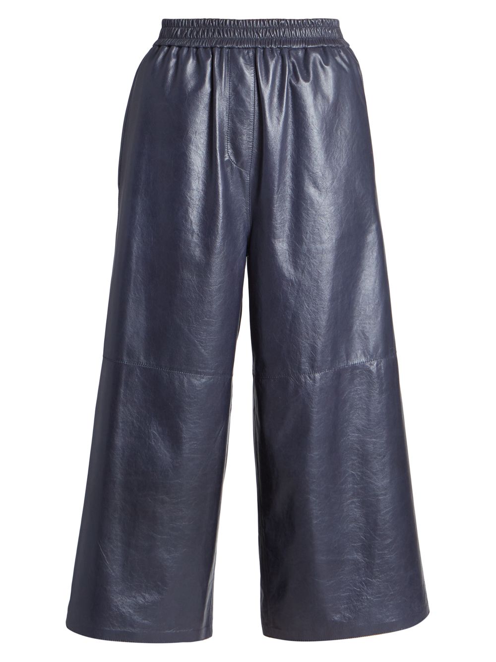 Укороченные кожаные брюки Loewe, синий кожаные укороченные брюки redvalentino цвет cuoio