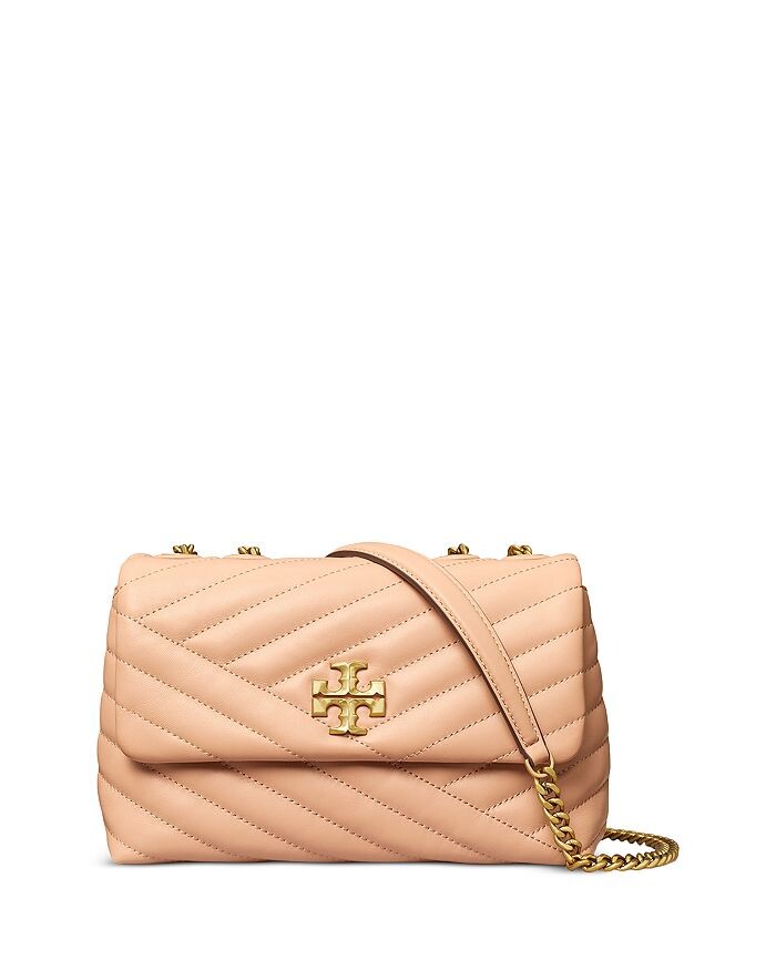 

Маленькая трансформируемая кожаная сумка через плечо Kira Chevron Tory Burch