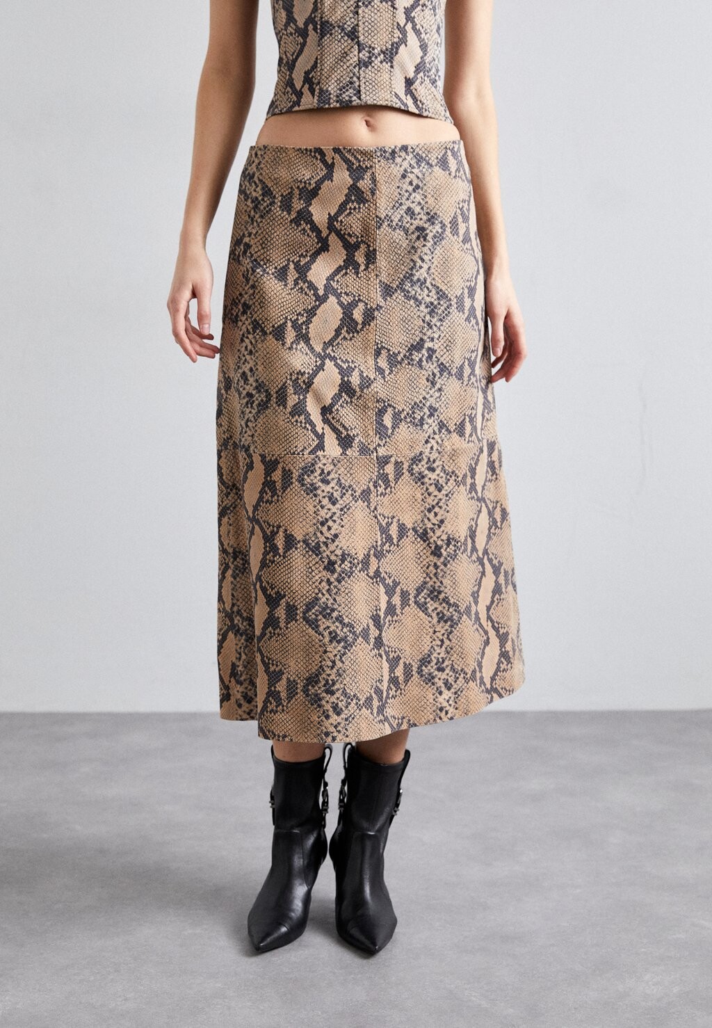 

Юбка А-силуэта MIDI SKIRT STUDIO ID, бежевый