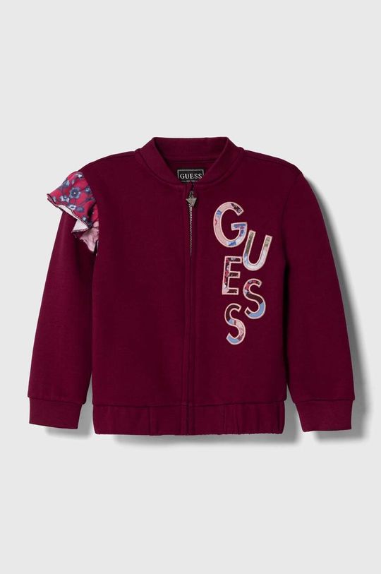 

Детская хлопковая толстовка Guess, гранат